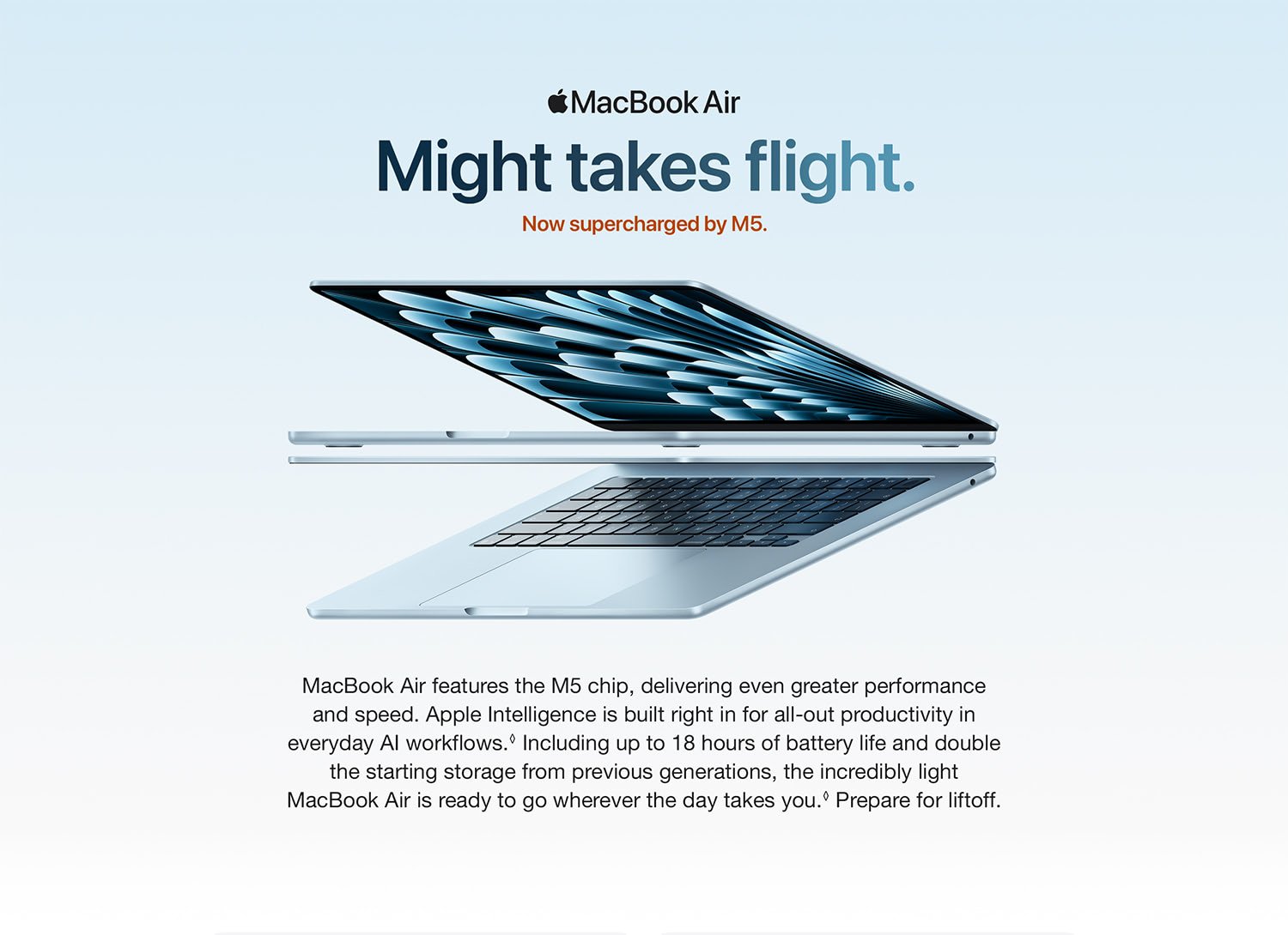 MacBook Air — supercharged by M5